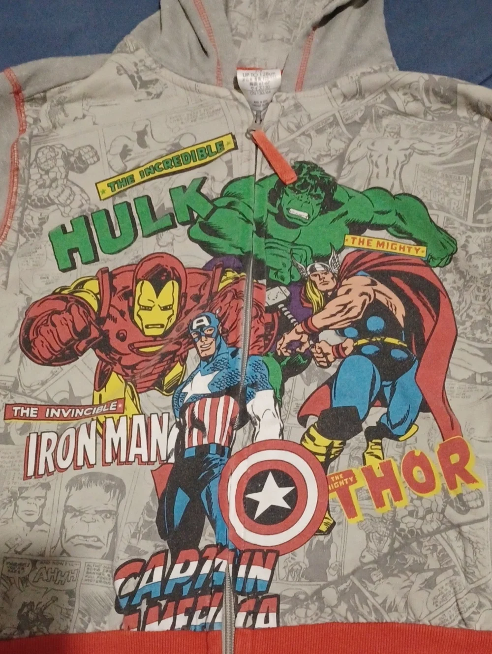 Marvel Avengers Kids Hoodie Jacket Size 7/8